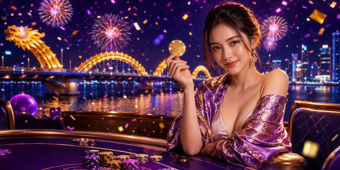 Bàn chơi card game ánh đèn neon hiện đại tại Đà Nẵng trong không khí sôi động
