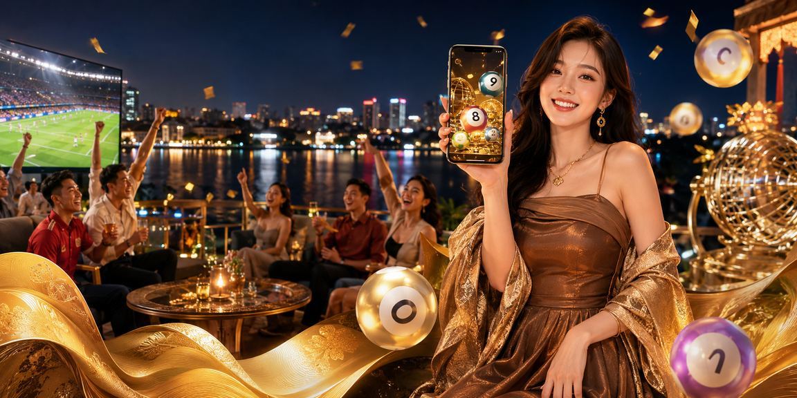 Phụ nữ Hà Nội trong trang phục áo dài tham gia xổ số và trò chơi giải trí trực tuyến